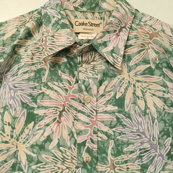 Cooke Street Other - Vintage Cooke Street Hawaiian Shirt, Tropical Leaves, Green, Size Large